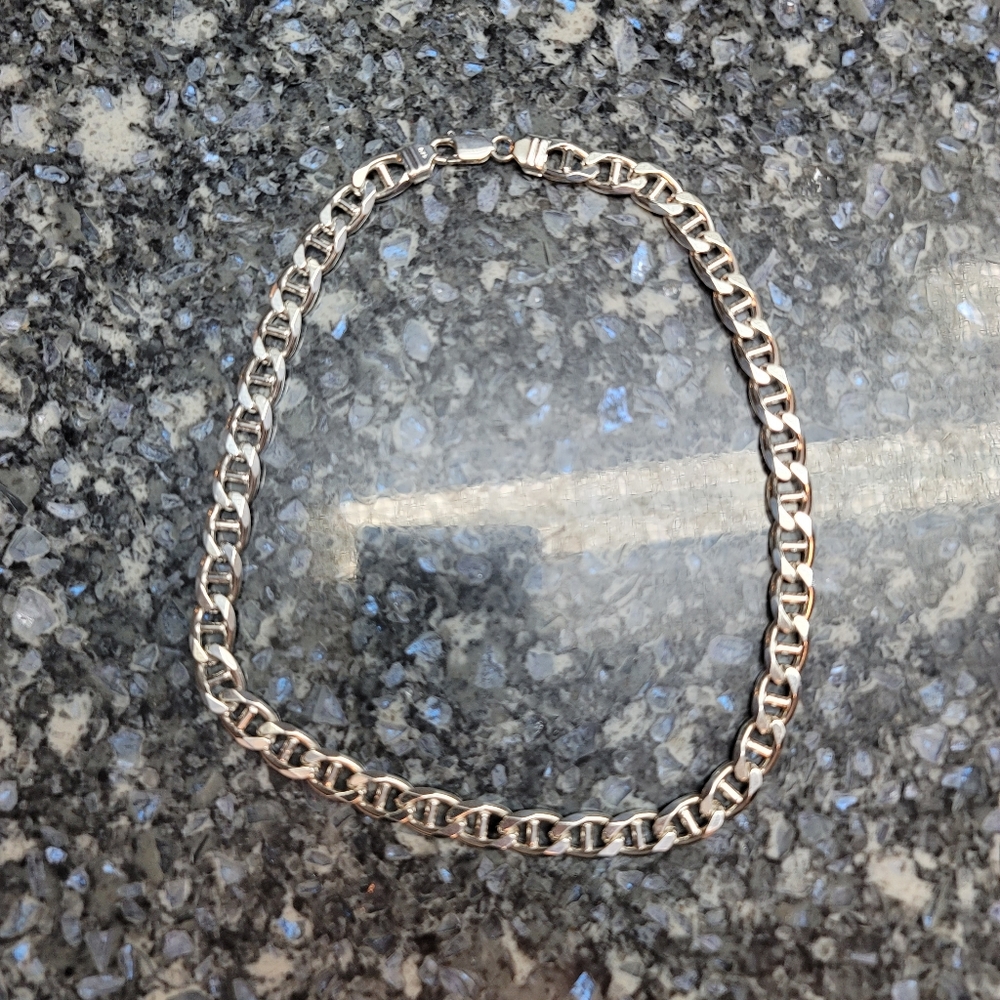 Heavy Mariners Link Sterling Silver Necklace 71g